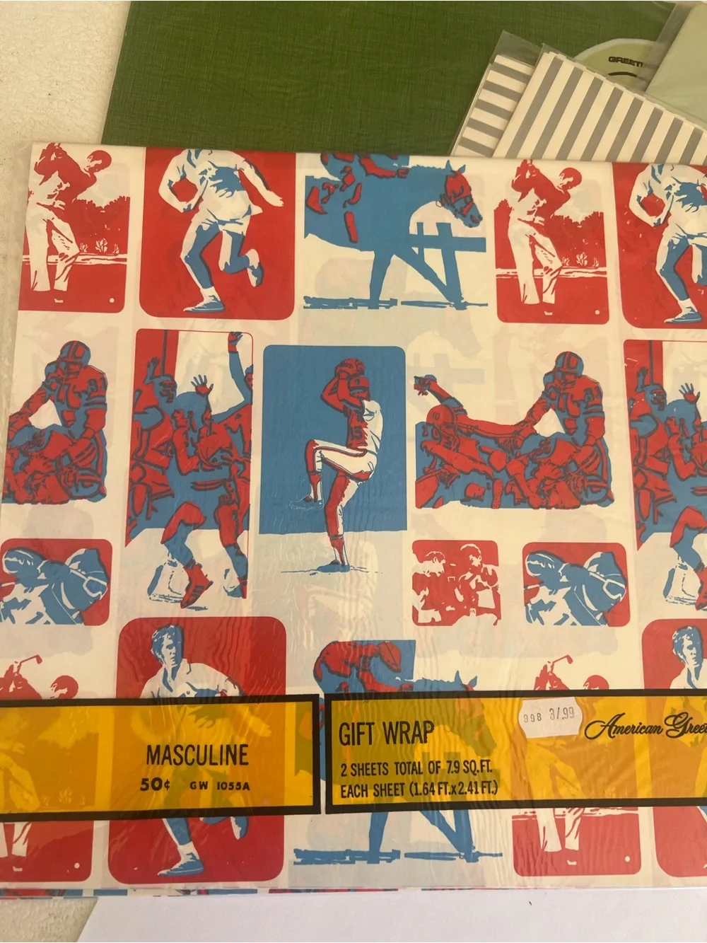 Lot of 8 Dad Men Vintage wrapping paper